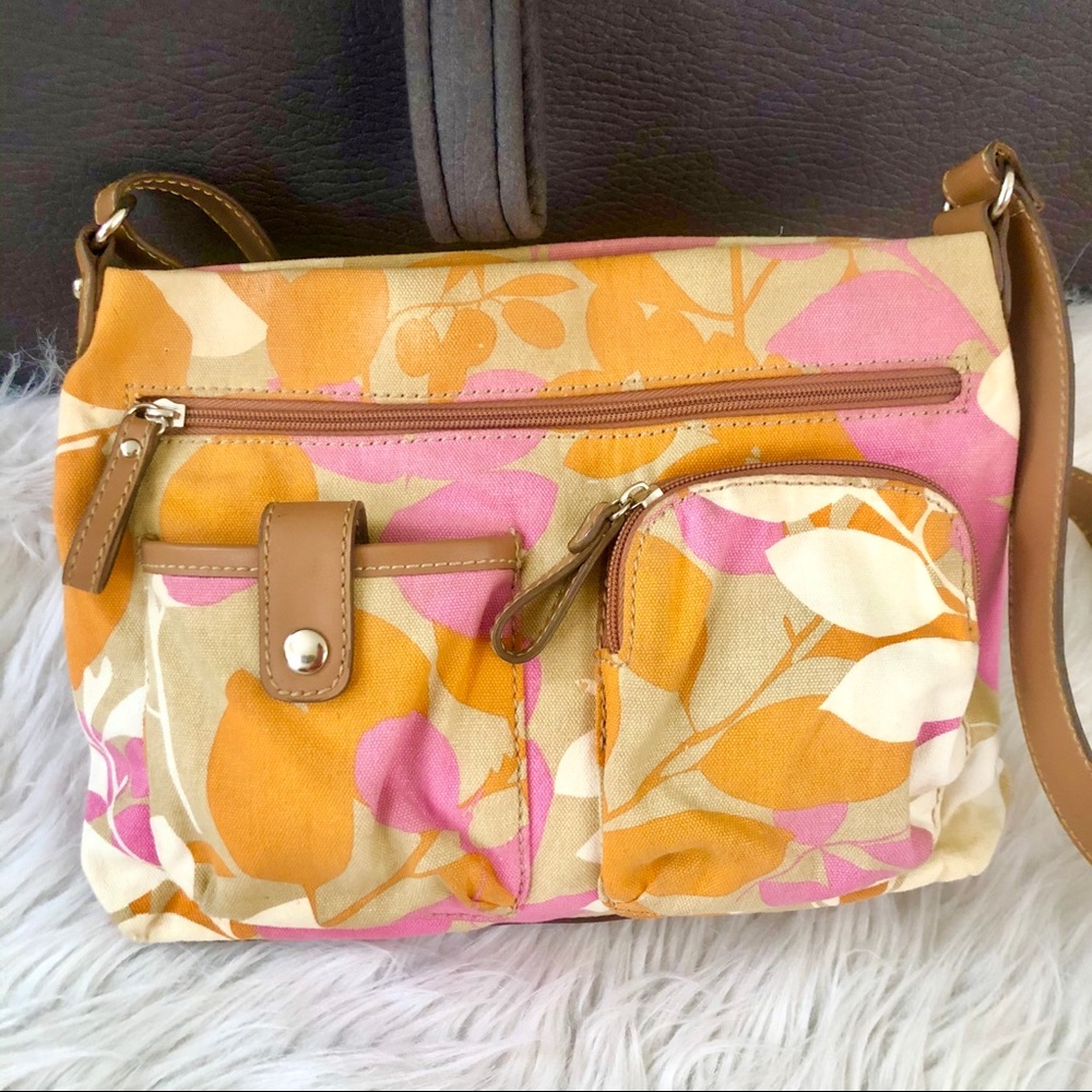 Relic floral canvas crossbody purse bag